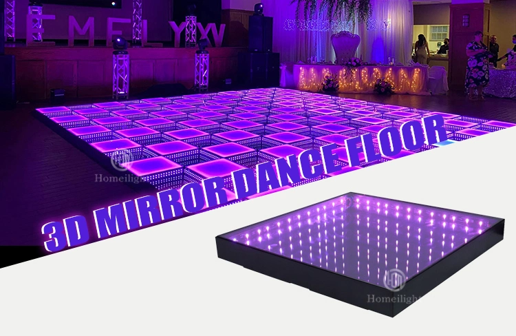 3D Mirror Abyss LED Dance Floor for Night Club Bar Wedding Panel