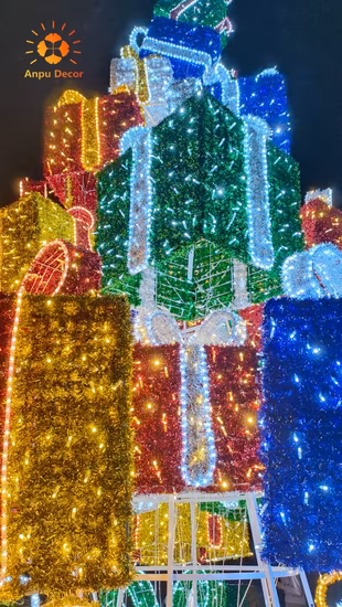 Christmas Decorations Outdoor Round LED Sphere Waterproof Lighting 3D Motif Ball Lights