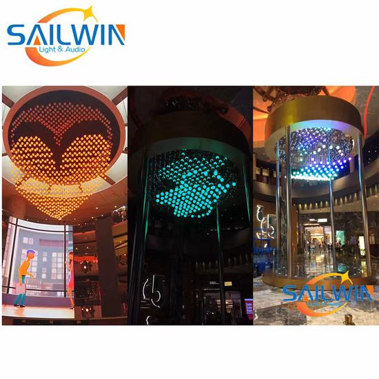 3D up Down 120W DMX RGB LED Lifting Ball Modern Wave Effect Colorful Kinetic Light Lift Ball