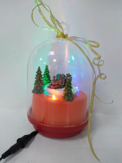 LED Ball for Home Decor, Christmas Snow Globe, Christmas House Now Globe 3D Souvenir Resin Water Ball Snow Globe
