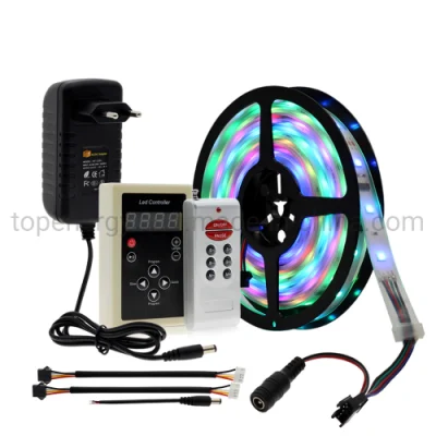 Horse Race Light Dream Color RGB Runing Changeable LED Strip 5050 5m 150 LEDs + 133 Program RF Controller + Adapter.