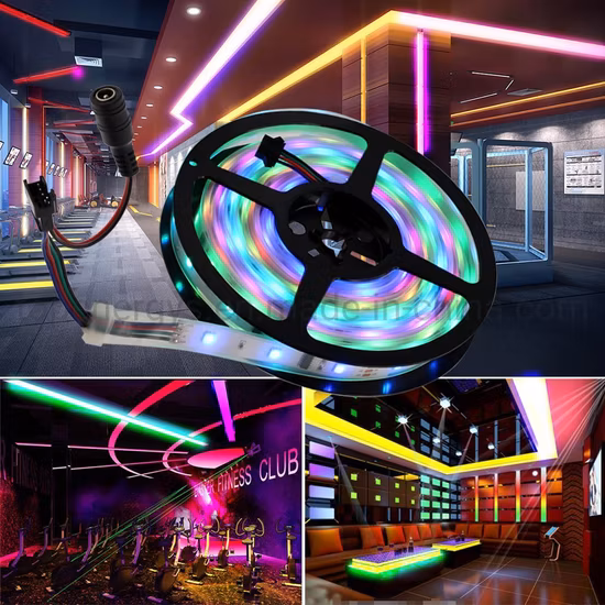 Horse Race Light Dream Color RGB Runing Changeable LED Strip 5050 5m 150 LEDs + 133 Program RF Controller + Adapter.